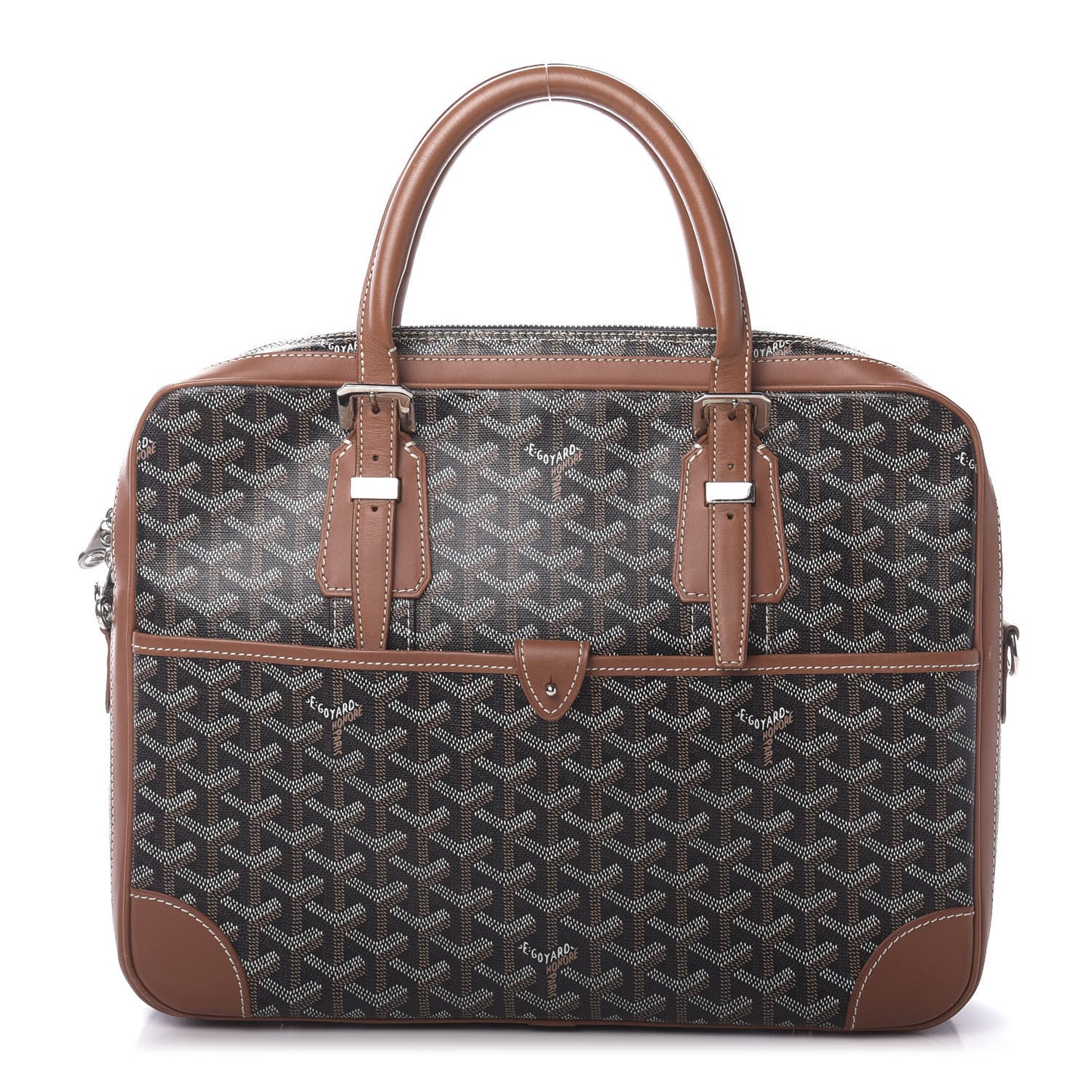 Goyardine Ambassade PM Briefcase Black Gold