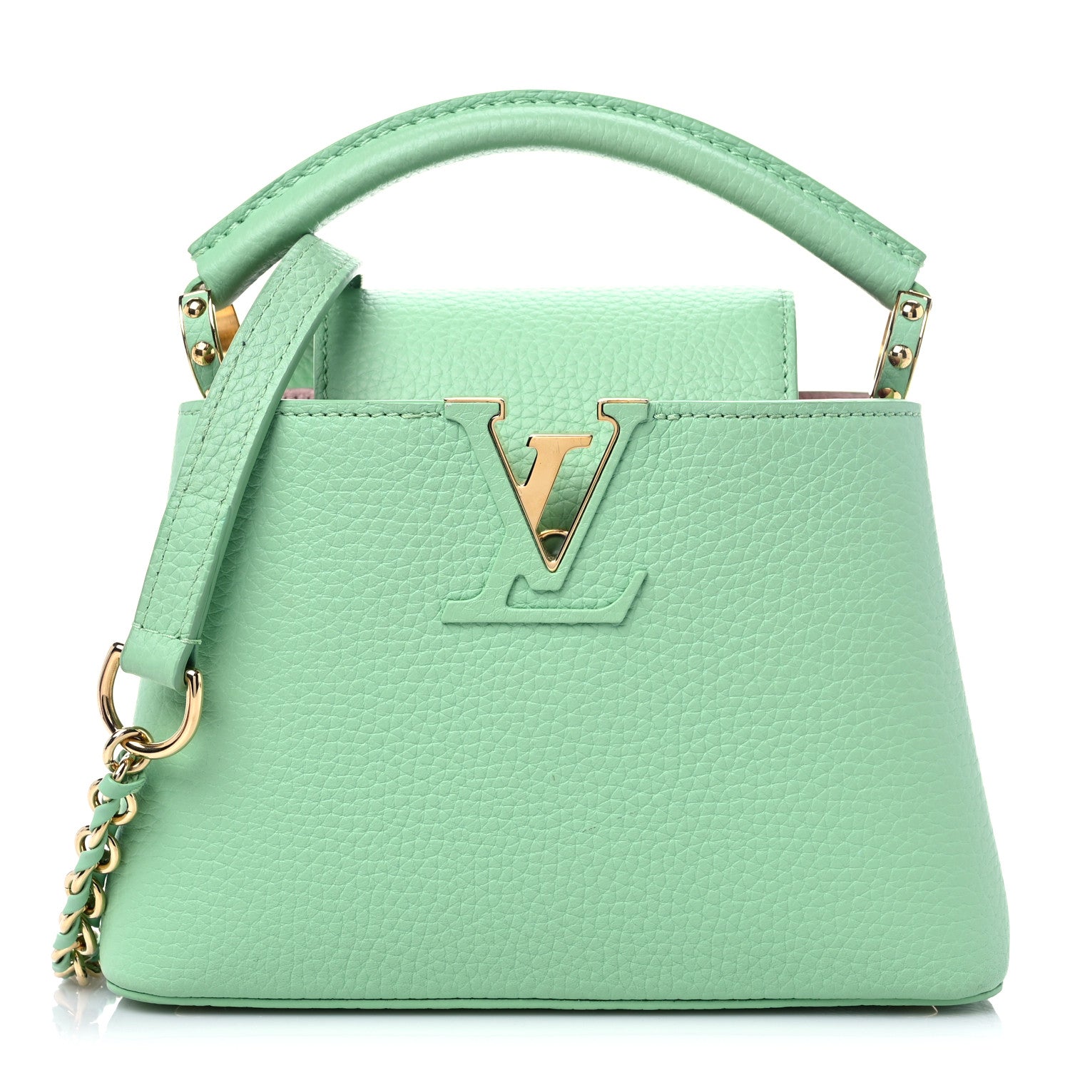 Louis Vuitton Taurillon Mini Capucines Vert Pomme 1 of 9