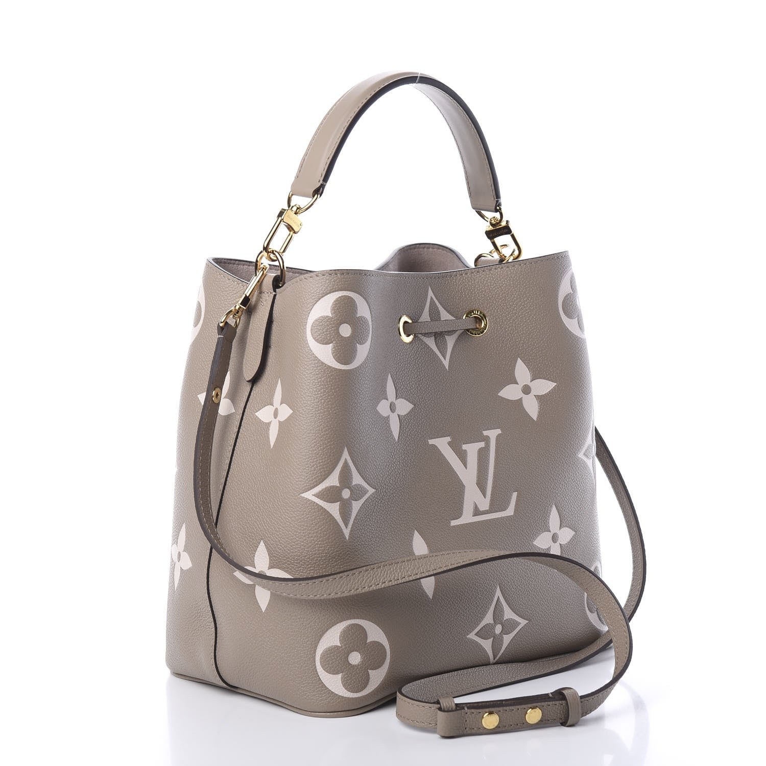 Louis Vuitton Empreinte Monogram Giant Neonoe MM Tourterelle Creme 3 of 9