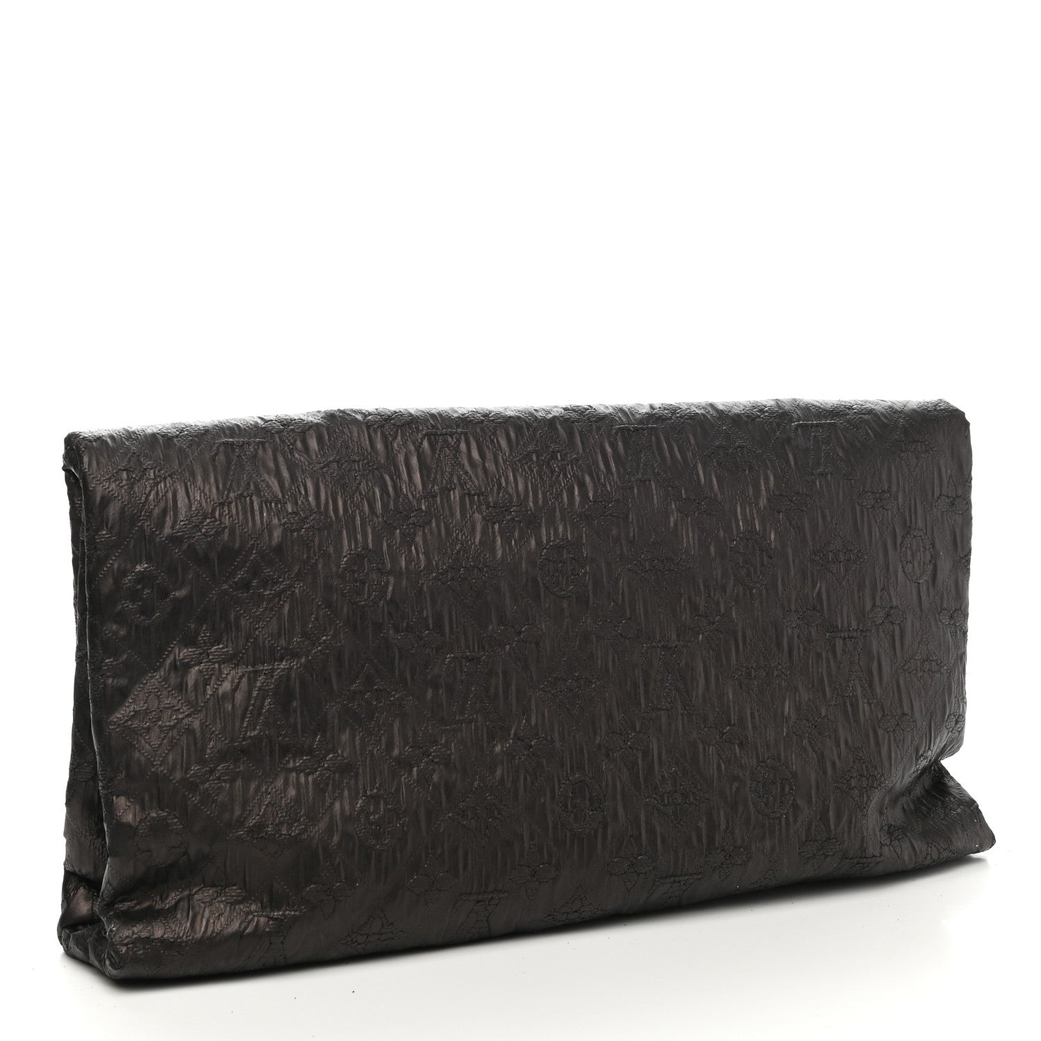 Louis Vuitton Jacquard Quilted Monogram Limelight Clutch GM Black 3 of 7