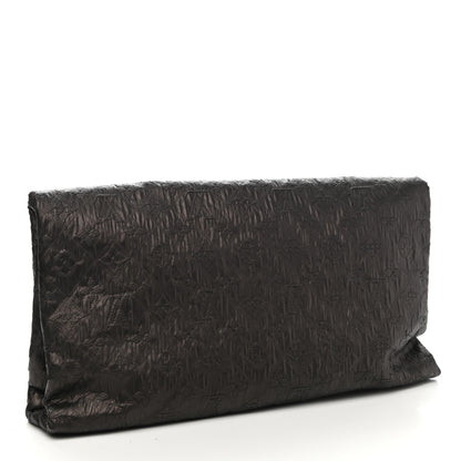 Louis Vuitton Jacquard Quilted Monogram Limelight Clutch GM Black 3 of 7