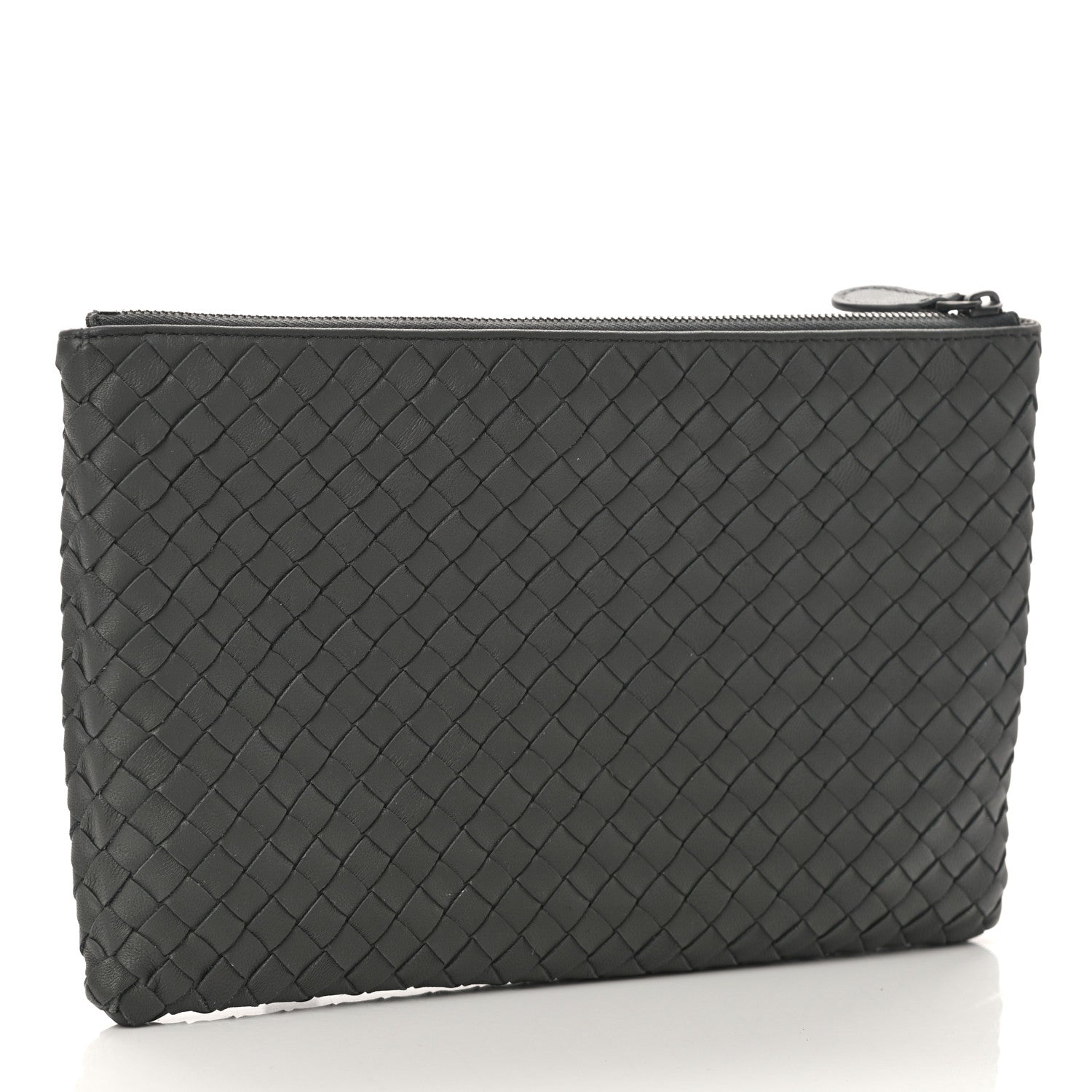 Bottega Veneta Nappa Intrecciato Medium Zip Pouch Grey 3 of 7