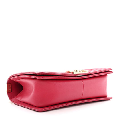 Chanel Caviar Quilted Medium Boy Flap Dark Pink 4 of 12