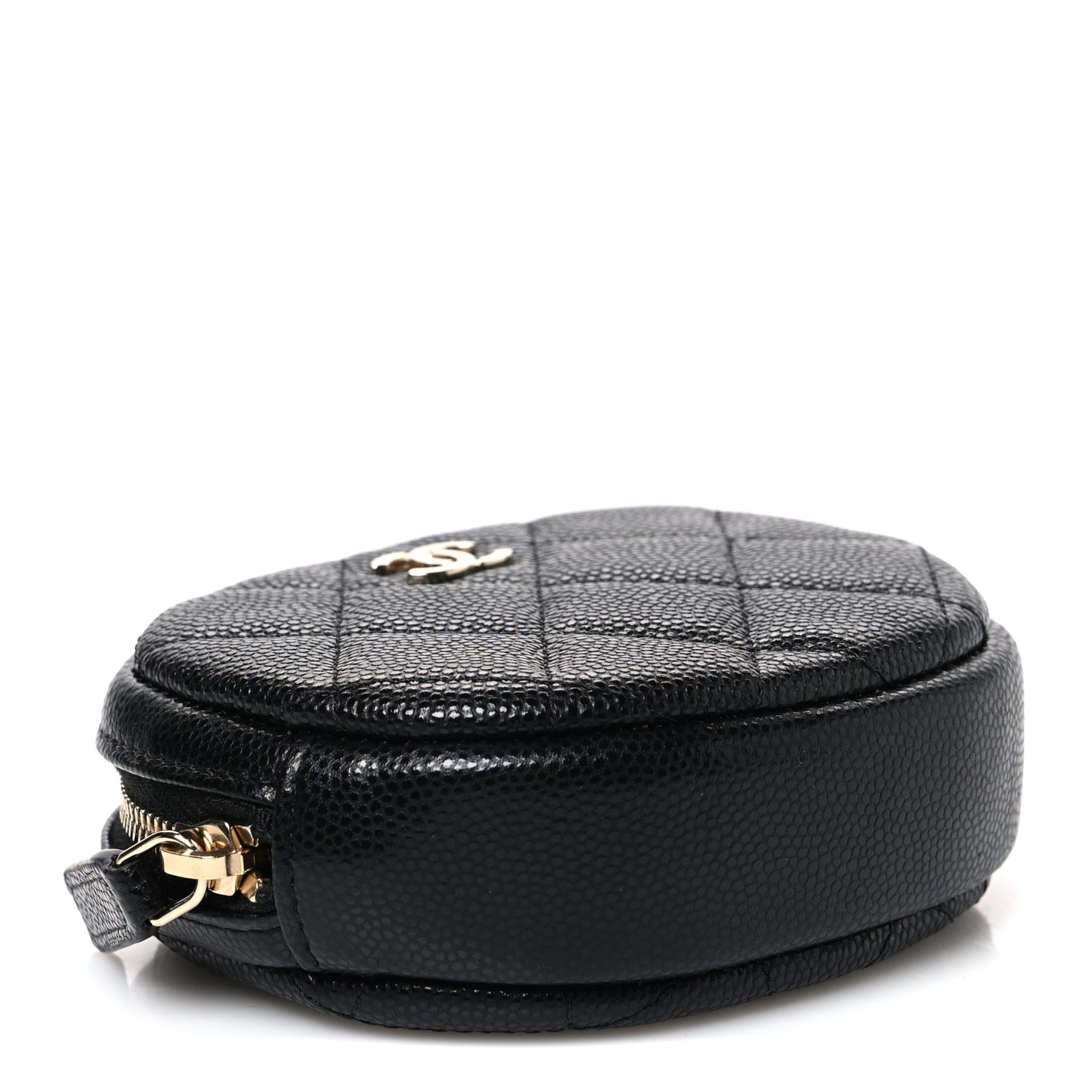 Caviar Quilted Zip Around Classic Coin Purse Black
