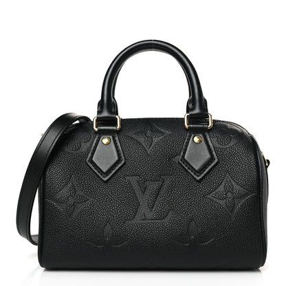 Louis Vuitton Empreinte Monogram Giant Speedy Bandouliere 20 Black 1 of 9