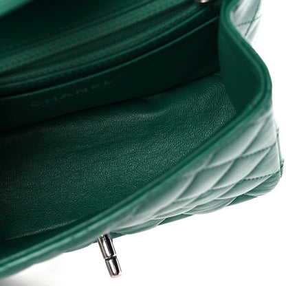 Chanel Lambskin Quilted Mini Square Flap Green 12 of 13