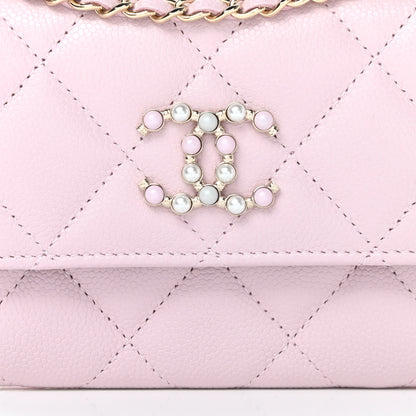 Chanel Caviar Quilted Coco Candy Card Holder On Chain Light Pink 9 of 12