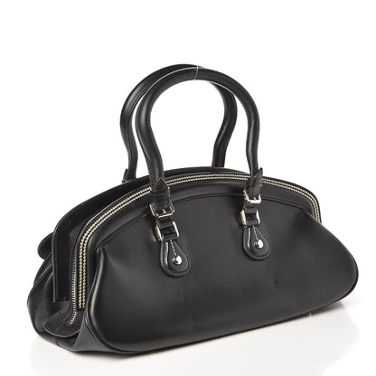 Christian Dior Calfskin Frame Satchel Black 3 of 12
