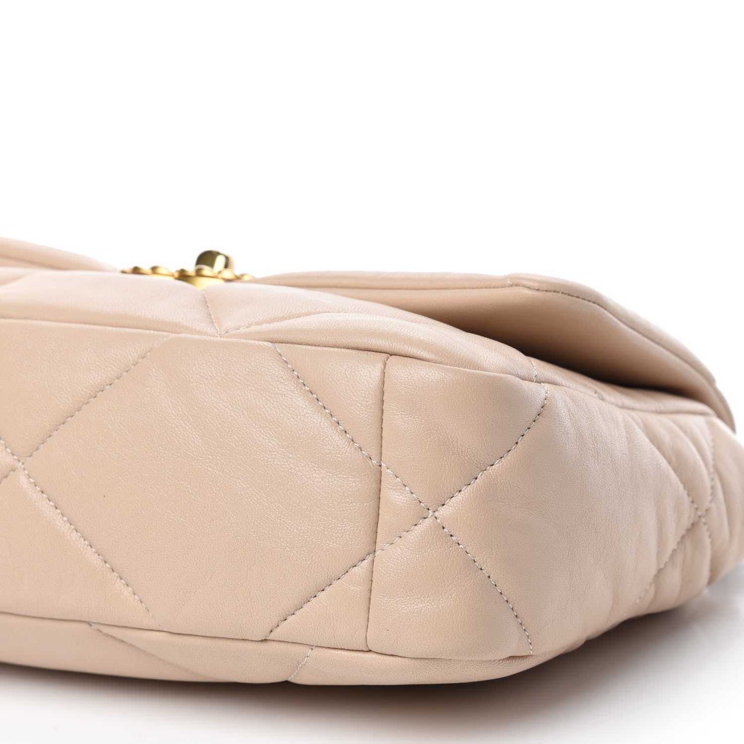 Chanel Lambskin Quilted Medium 19 Flap Beige 7 of 11
