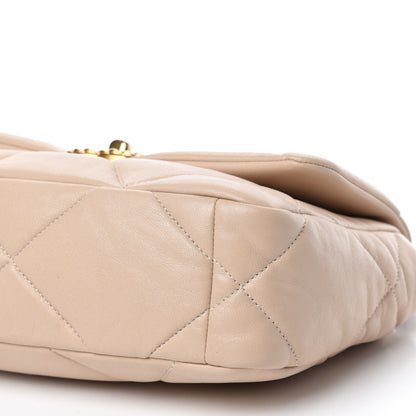 Chanel Lambskin Quilted Medium 19 Flap Beige 7 of 11