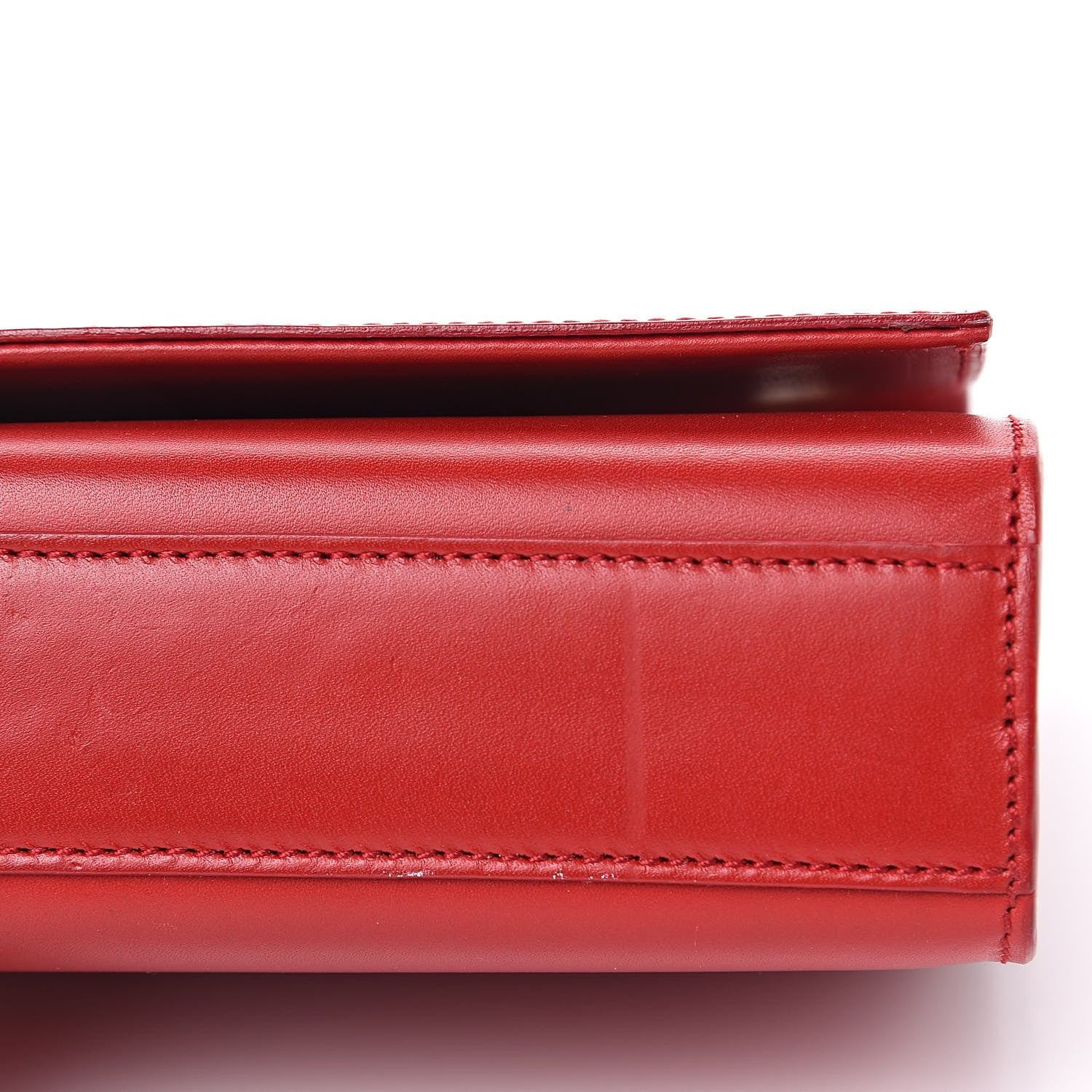 Saint Laurent Smooth Calfskin Medium Classic Monogram Kate Tassel Satchel Lipstick Red 9 of 14