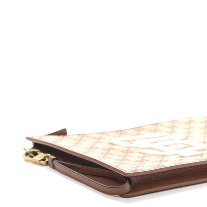 Gucci X MLB GG Monogram SF Giants Zip Wristlet Pouch Beige Ruggine Ivory 9 of 11