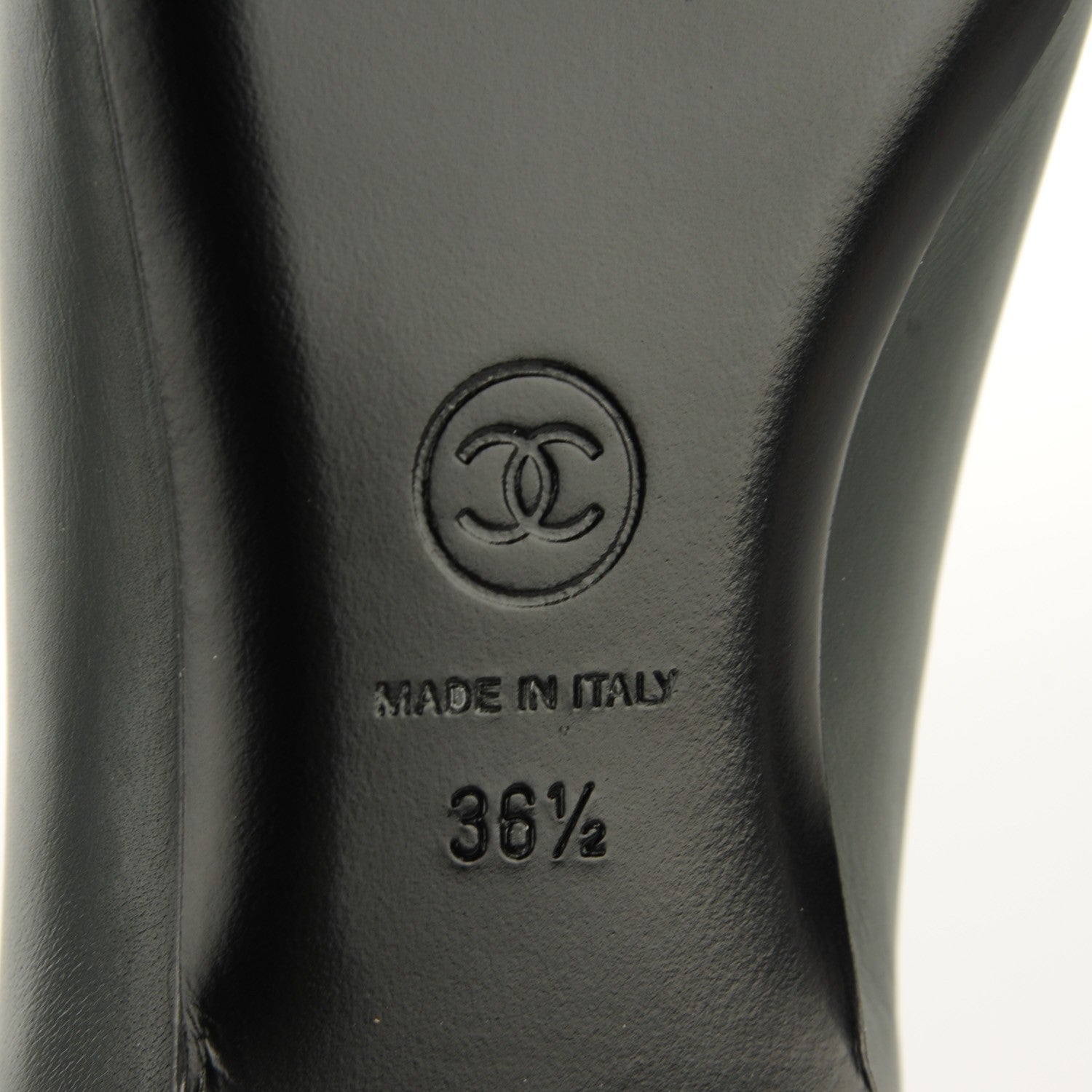 Chanel Calfskin Camellia Bead Ballerina Flats 36.5 Grey Black 6 of 8