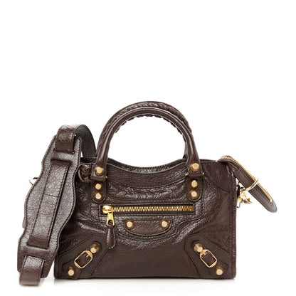 Balenciaga Agneau Giant 12 Gold Hardware Mini City Charbon 1 of 11