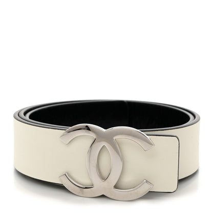 Chanel Calfskin CC Reversible Belt 85 34 Black White 1 of 7