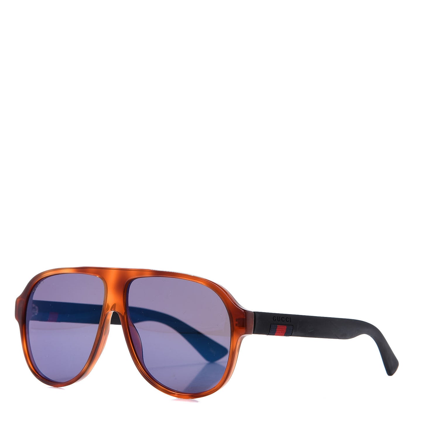Acetate Aviator Sunglasses GG0009S Brown Blue