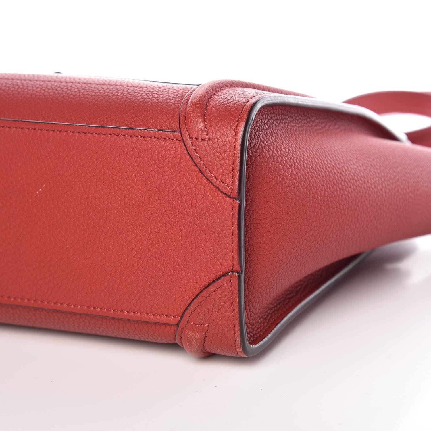 Celine Baby Grained Calfskin Nano Luggage Red 10 of 18