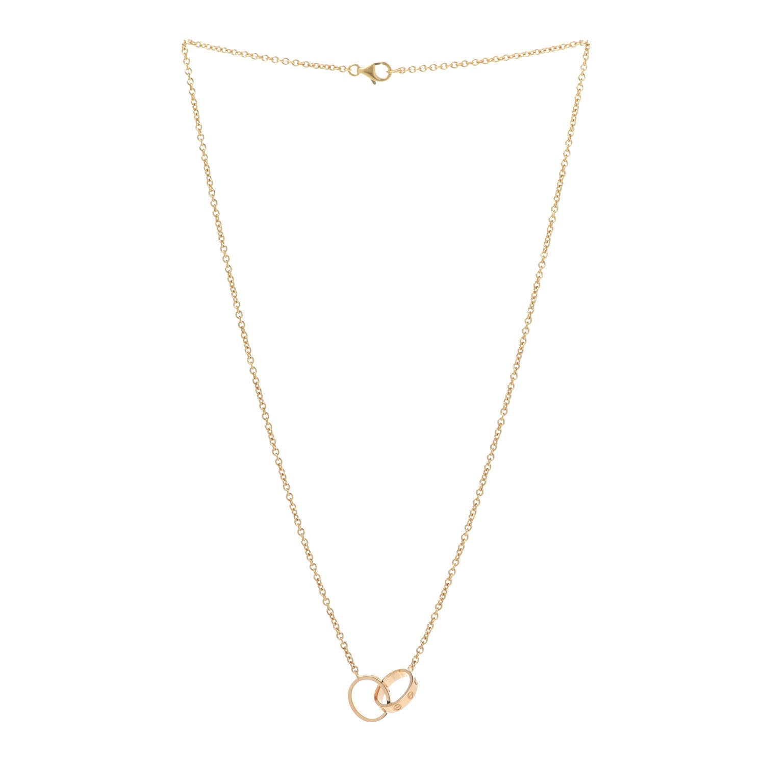 Cartier 18K Yellow Gold Interlocking LOVE Necklace 3 of 7