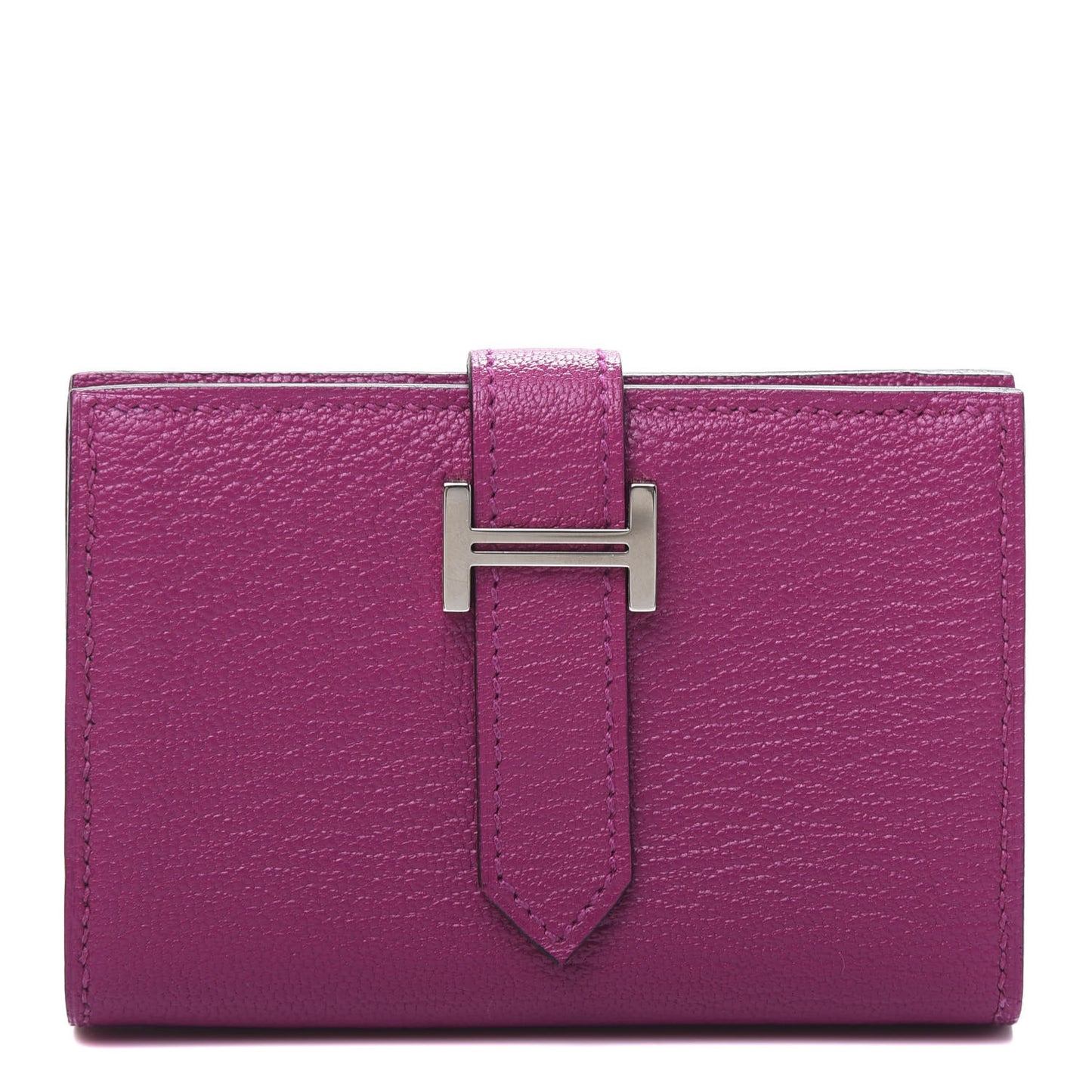 Chevre Mysore Mini Bearn Wallet Rose Pourpre