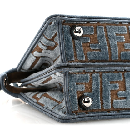 Fendi Velvet Jacquard FF Small Peekaboo I SEE U Satchel Anice 8 of 9