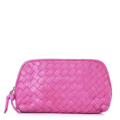 Bottega Veneta Nappa Intrecciato Cosmetic Pouch Fuchsia 1 of 8