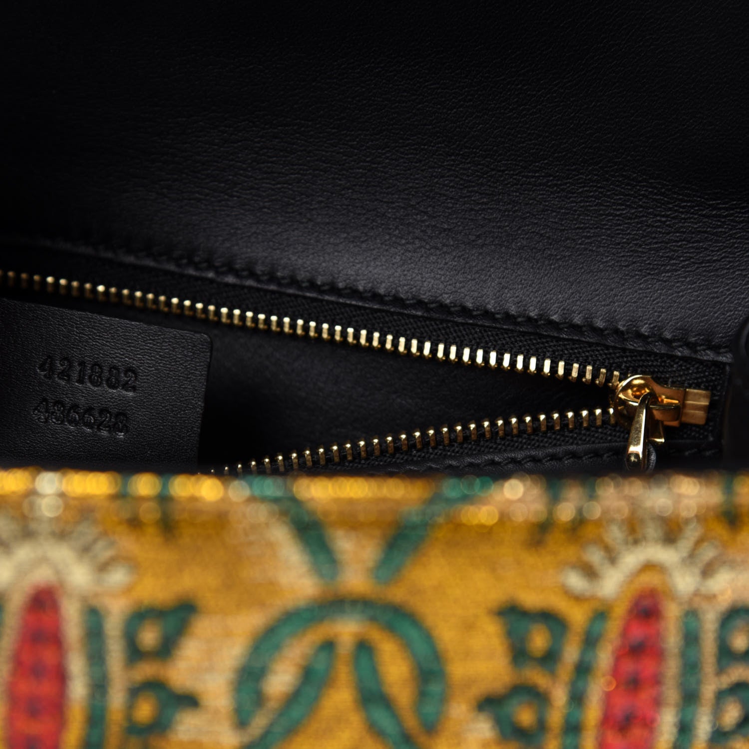 Gucci Iridescent Brocade Small Sylvie Shoulder Bag Gold 9 of 10