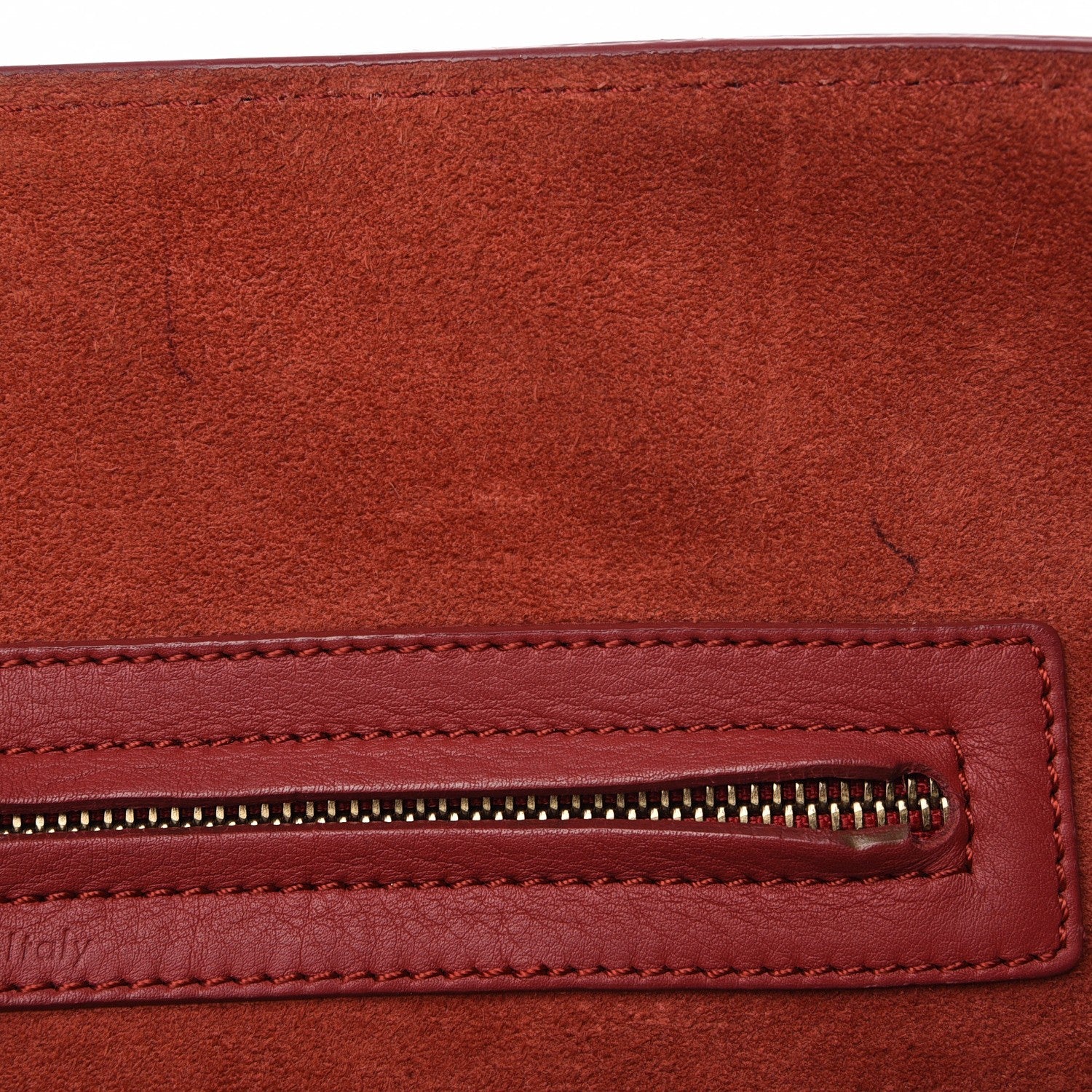 Celine Supple Calfskin Medium Phantom Luggage Red 7 of 18