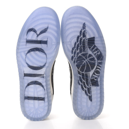 Christian Dior X NIKE AIR JORDAN Calfskin Mens Oblique Low Sneakers 44.5 Beige White 7 of 18