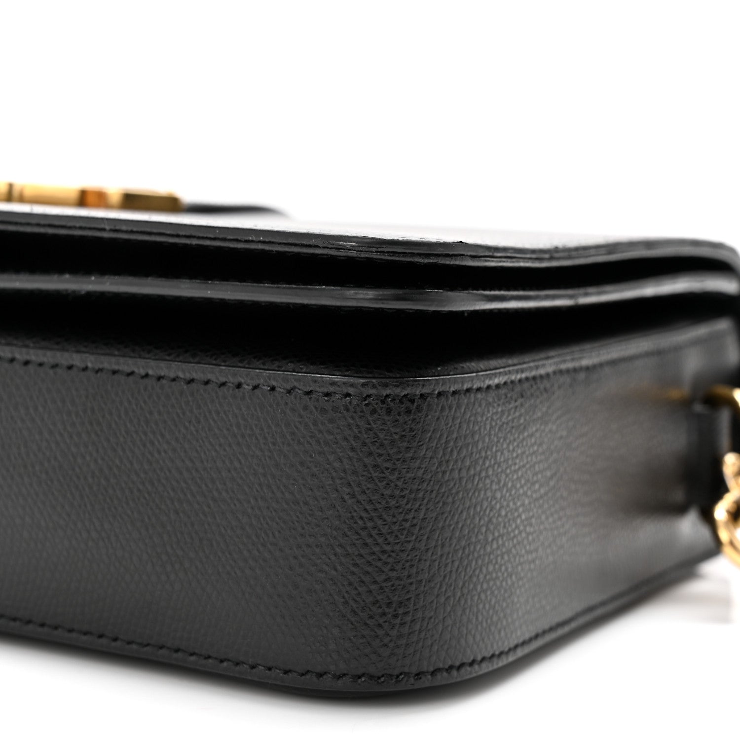 Saint Laurent Textured Calfskin Medium Classic Monogram Universite Bag Black 10 of 11