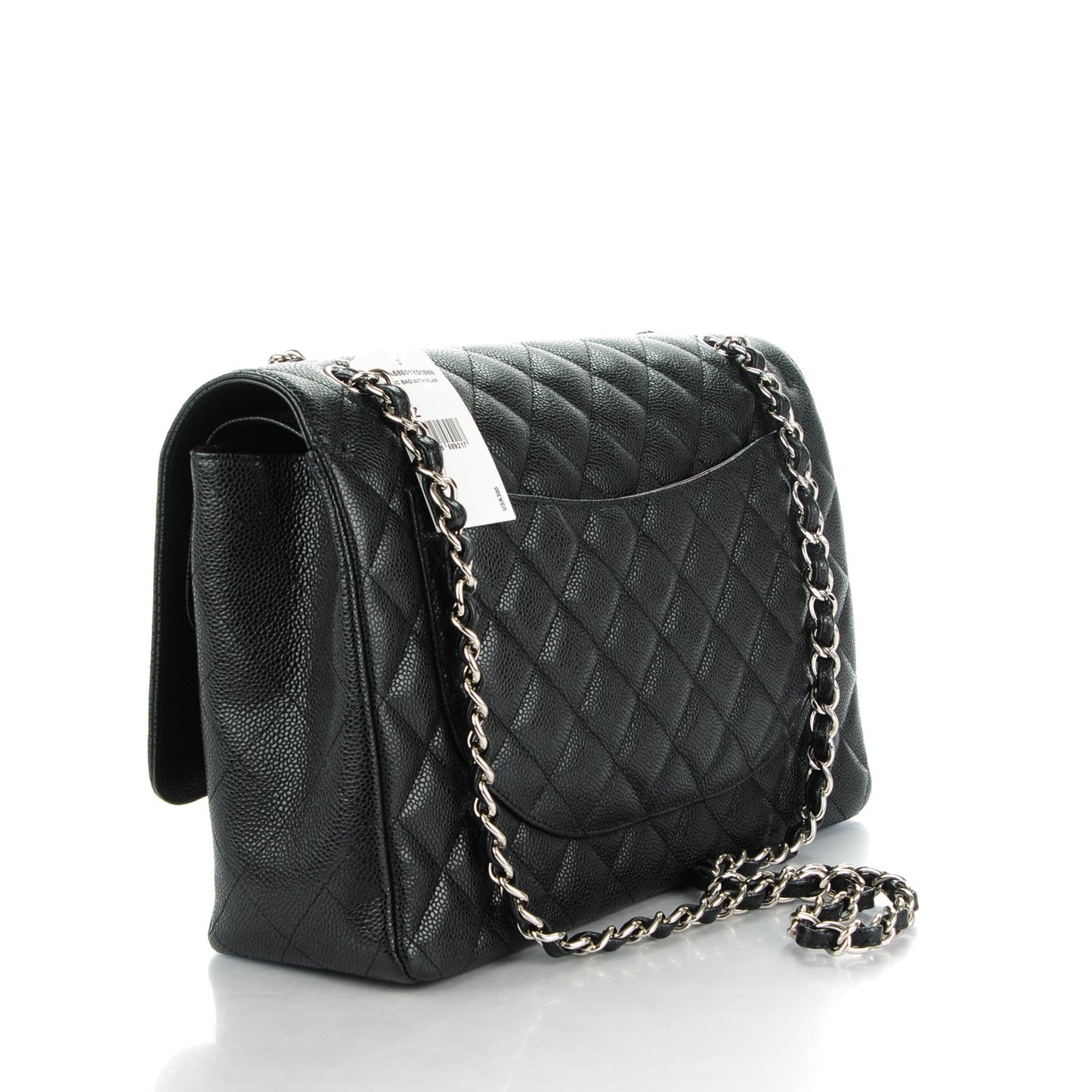 Caviar Quilted Maxi Double Flap Black