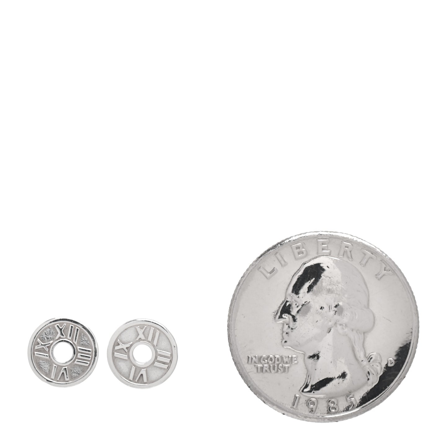 Sterling Silver Atlas Round Earrings