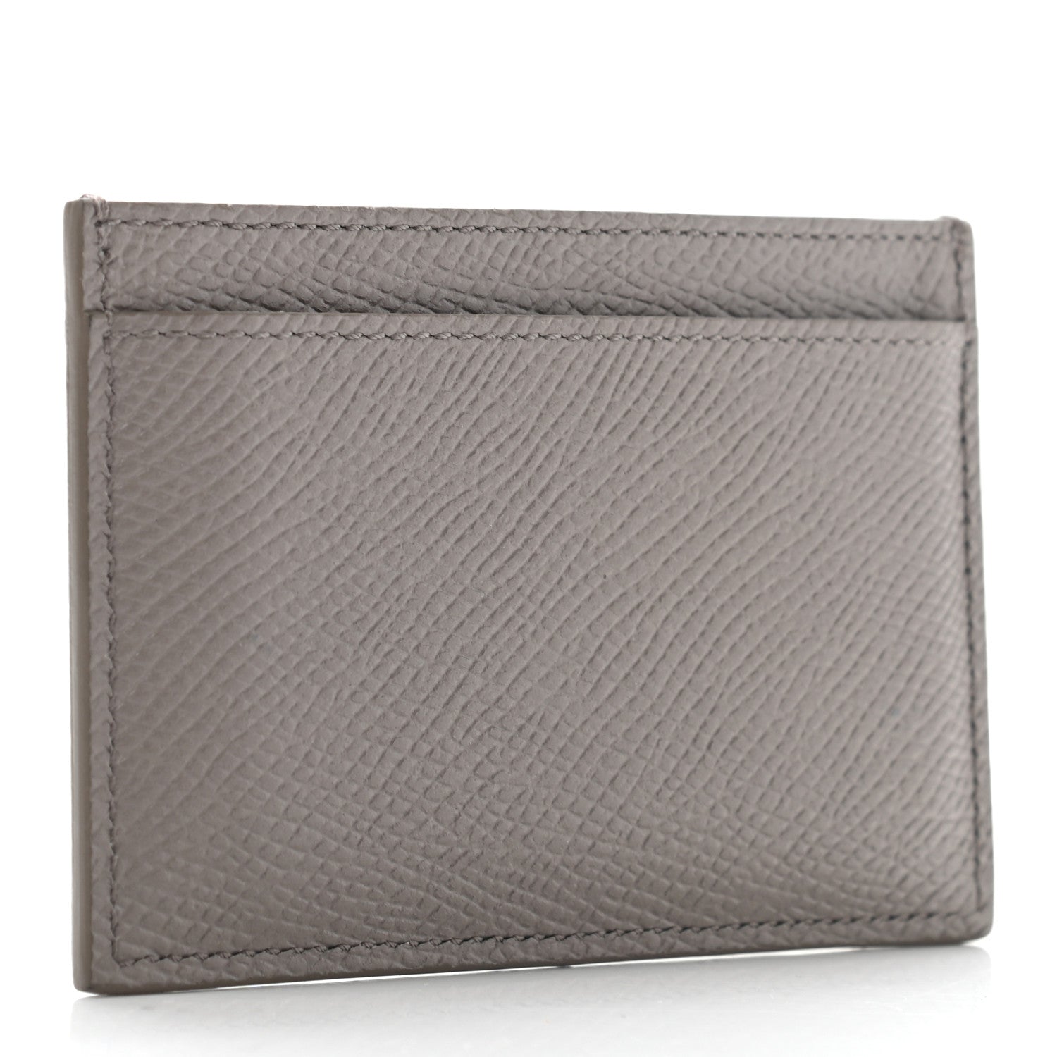Celine Grained Calfskin Card Holder Pebble 3 of 9