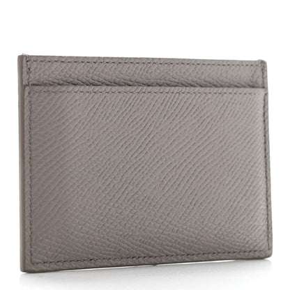 Celine Grained Calfskin Card Holder Pebble 3 of 9