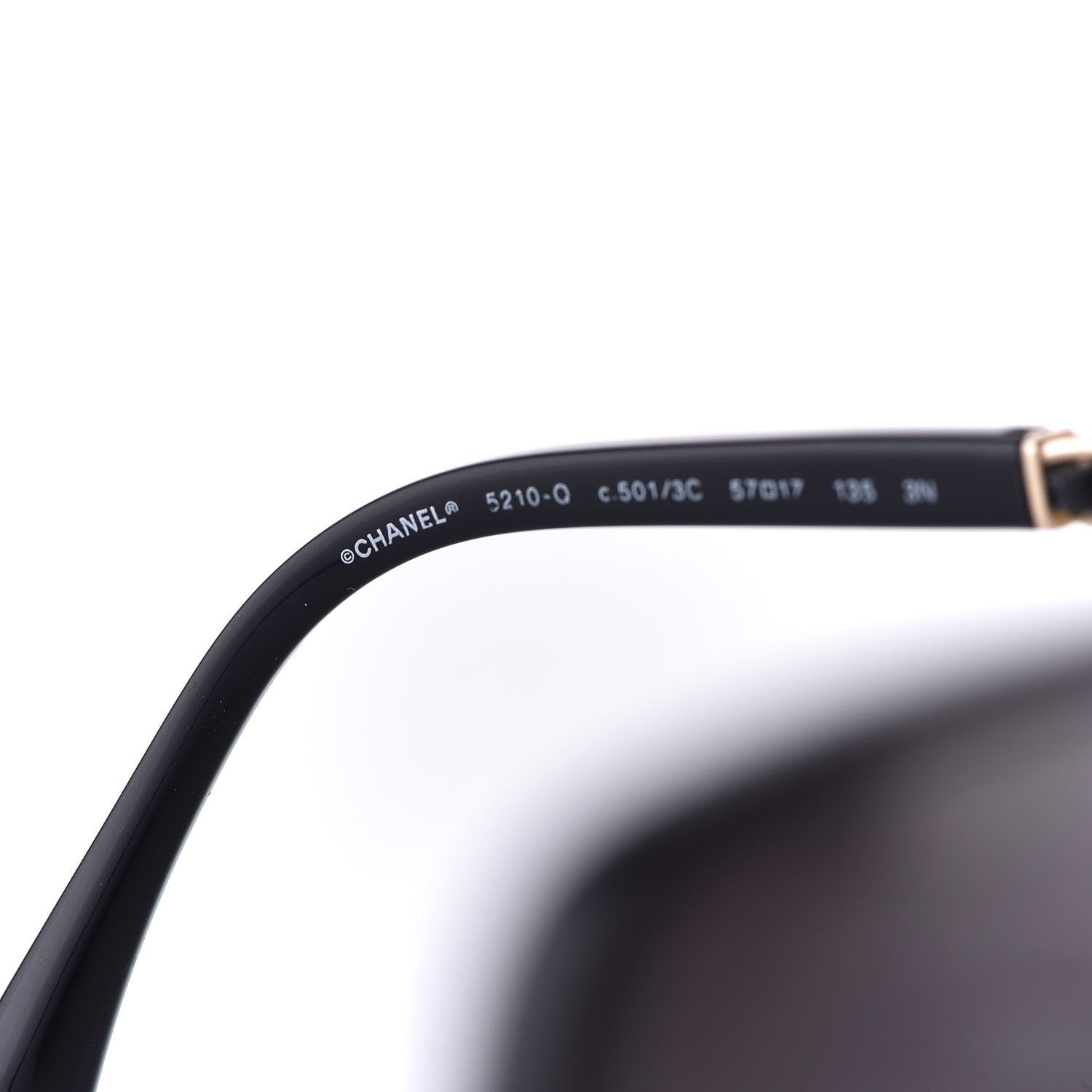 Chanel Lambskin Square Chain Sunglasses 5210-Q Black 5 of 8