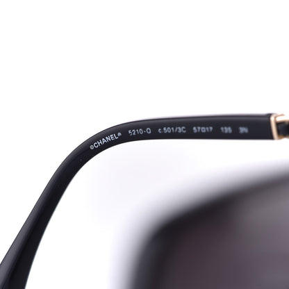 Chanel Lambskin Square Chain Sunglasses 5210-Q Black 5 of 8