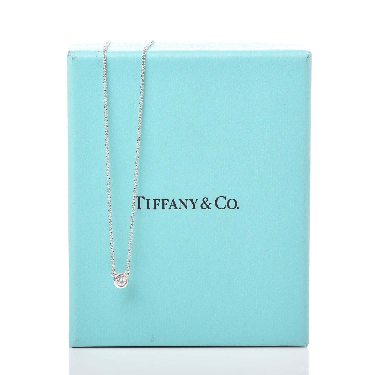 Tiffany Sterling Silver Diamond .10ct Elsa Peretti Diamonds by the Yard Pendant Necklace 6 of 6