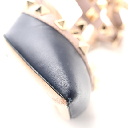 Valentino Garavani Calfskin Nappa Rockstud Ankle Strap 65mm Pumps 35.5 Indaco Poudre 8 of 10