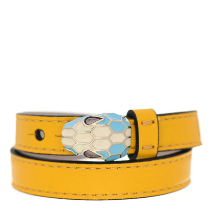 Bulgari Calfskin Serpenti Forever Double Coil Bracelet Citrine 1 of 7