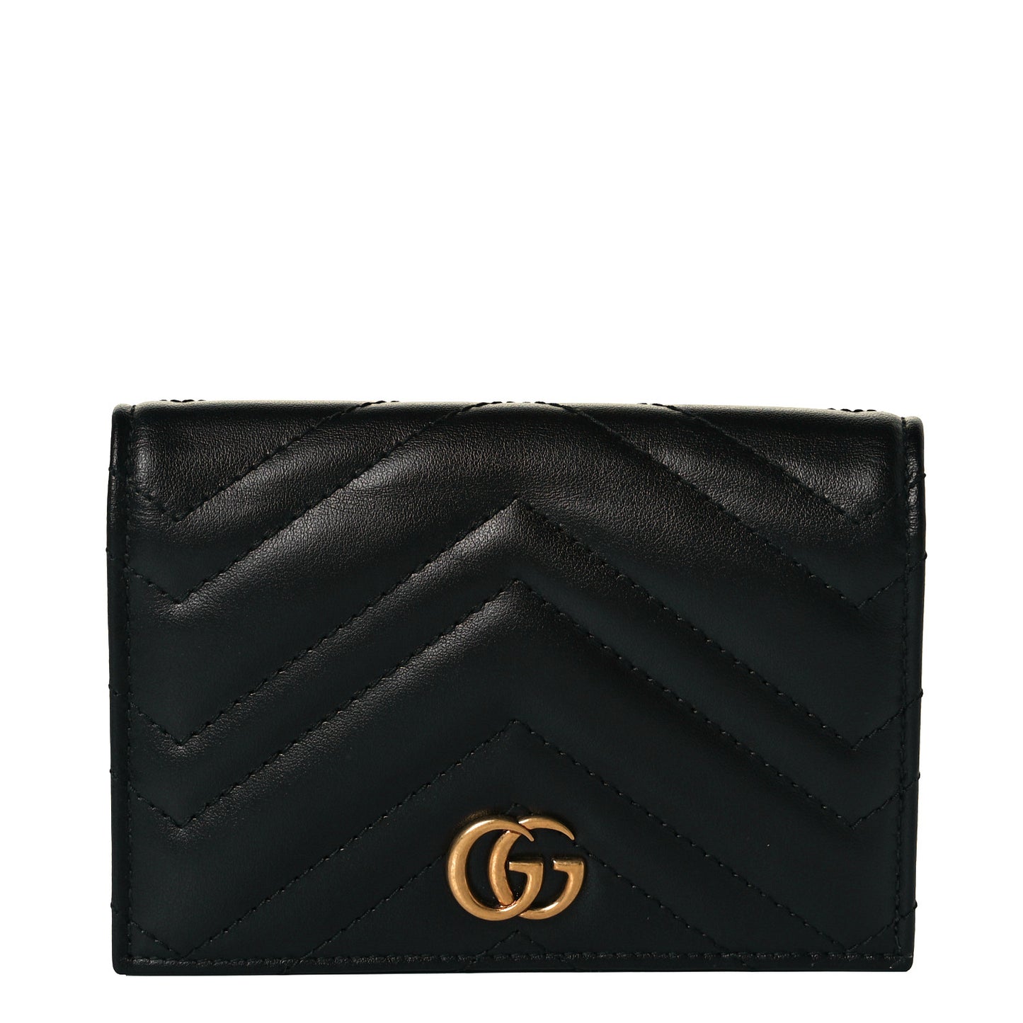 Calfskin Matelasse GG Marmont Passport Case Black