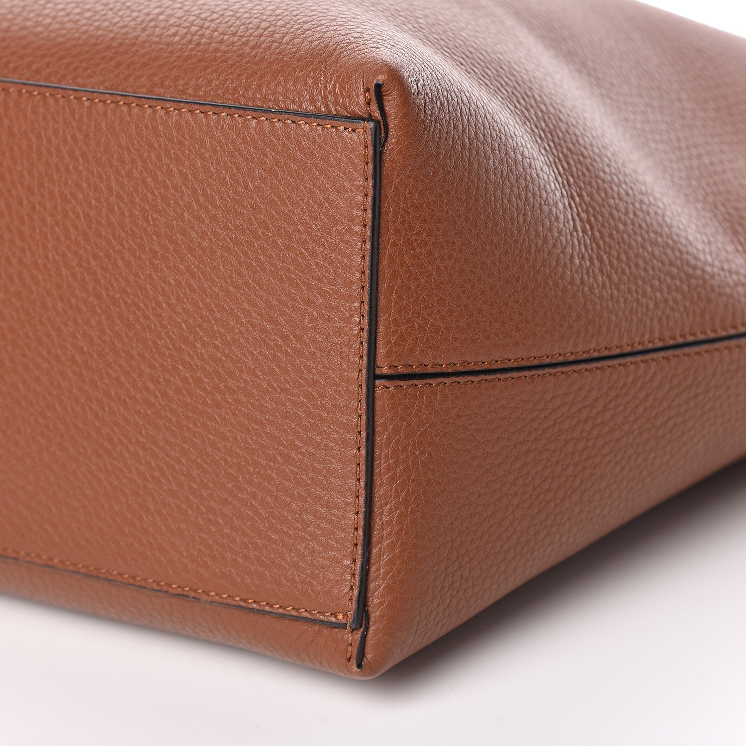 Valentino Garavani Grained Calfskin Rockstud Shoulder Tote Bright Cognac 9 of 9