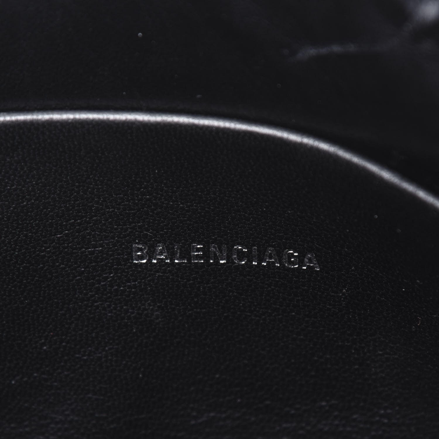Balenciaga Glitter Calfskin Logo Everyday Pouch M Silver 6 of 13