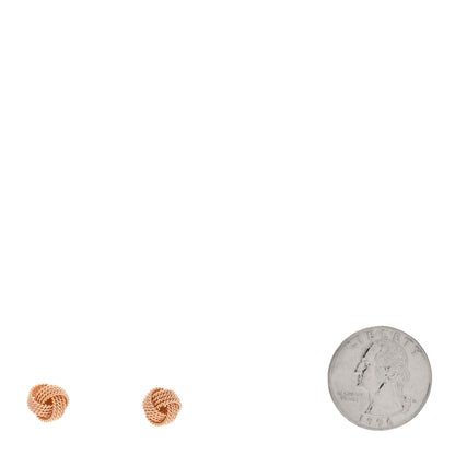 Tiffany 18K Rose Gold Twist Knot Earrings 2 of 4