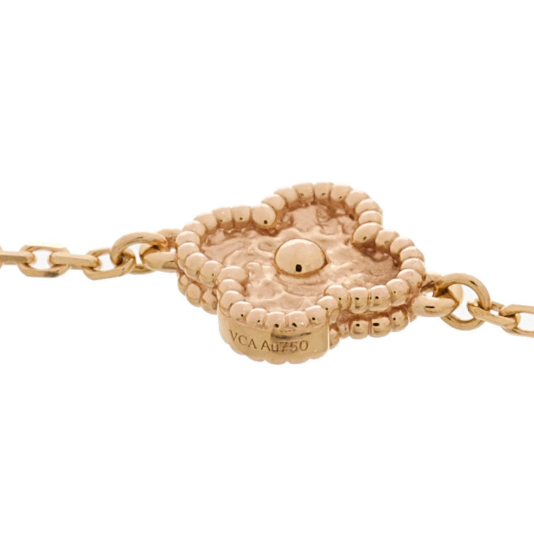 Van Cleef & Arpels 18K Rose Gold 6 Motifs Sweet Alhambra Bracelet 4 of 4