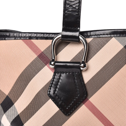 Burberry Patent Trim Nova Check Small Nickie Shopper Tote 13 of 22