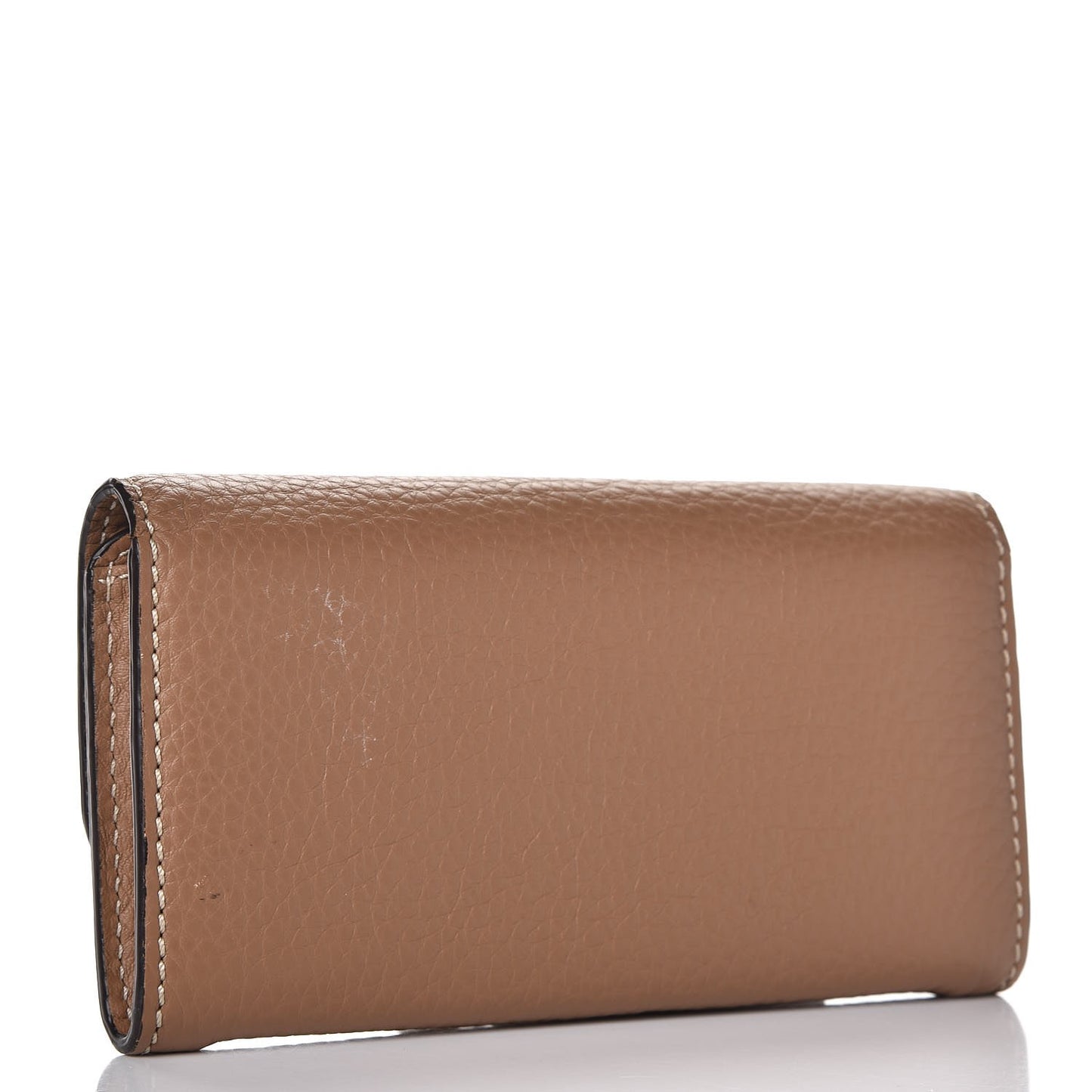 Calfskin Marcie Continental Flap Wallet Nut