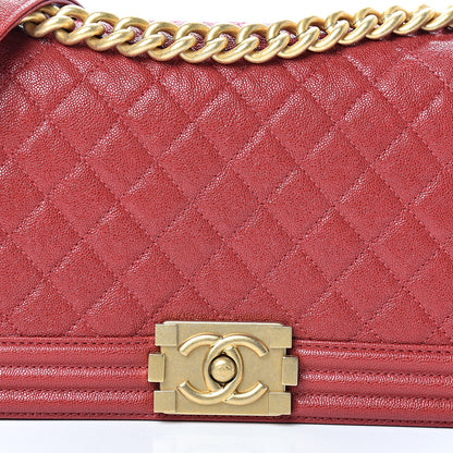 Chanel Caviar Quilted Medium Boy Flap Red 7 of 12