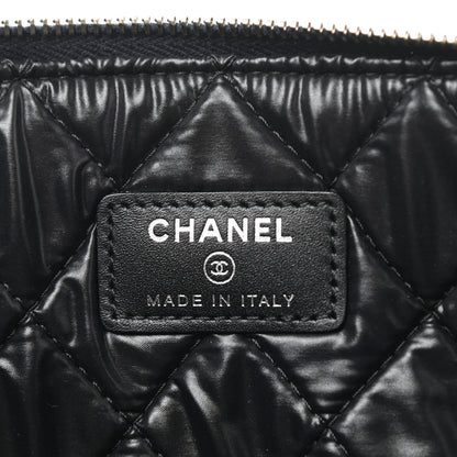 Chanel Calfskin Large Bicolor Cosmetic Case Black Navy 5 of 7