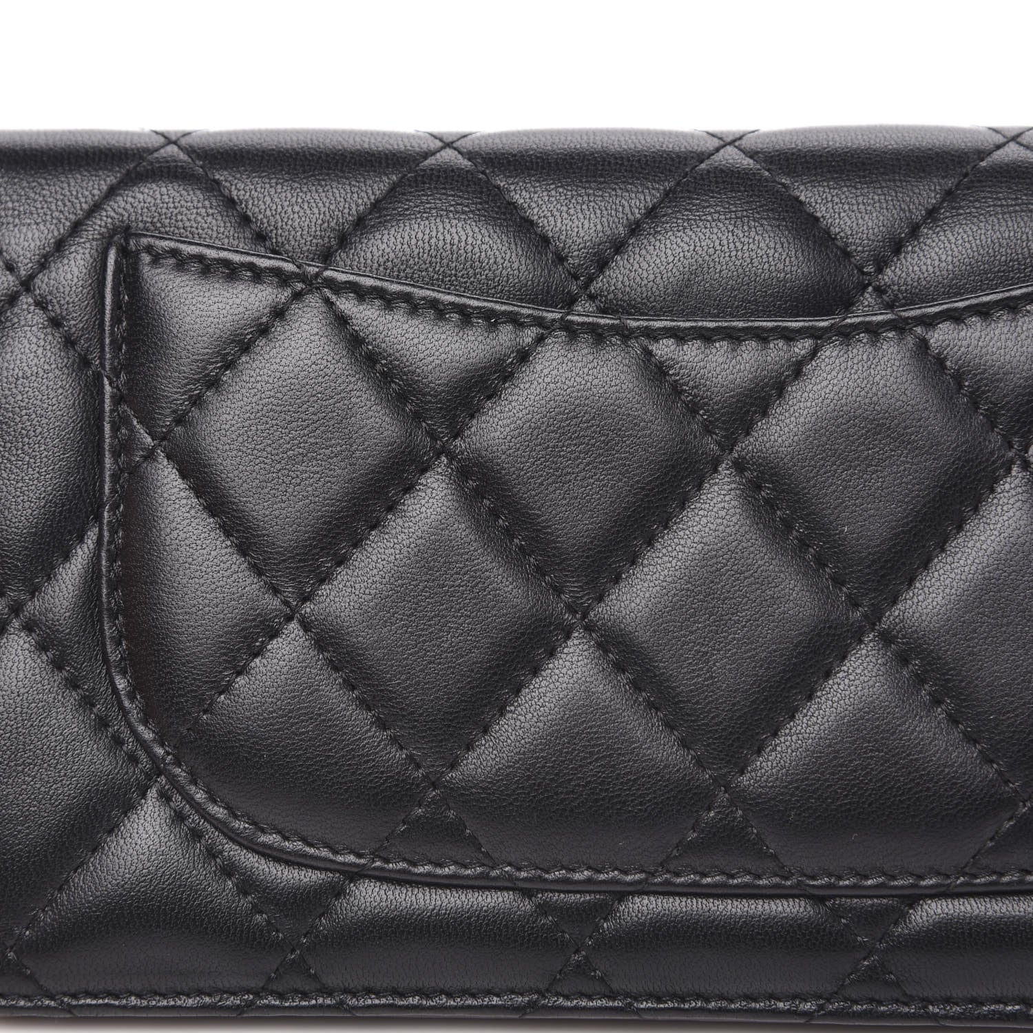 Chanel Lambskin Quilted Yen Wallet Black 8 of 12