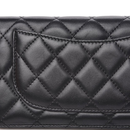 Chanel Lambskin Quilted Yen Wallet Black 8 of 12
