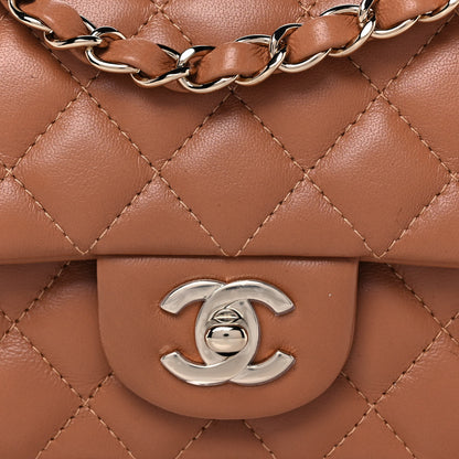 Chanel Lambskin Quilted Mini Rectangular Flap Brown 8 of 11